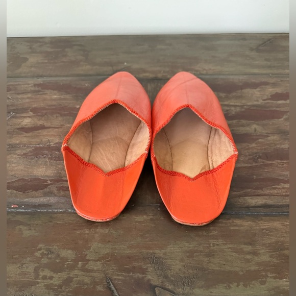 Moroccan‎ handmade all leather Babouche shoes/slippers in Sz M - Picture 4 of 10